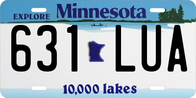 MN license plate 631LUA