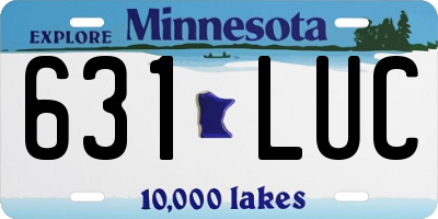 MN license plate 631LUC