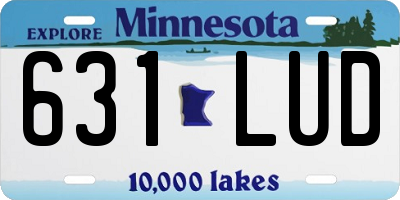 MN license plate 631LUD