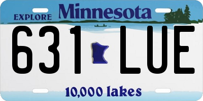 MN license plate 631LUE