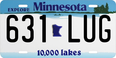 MN license plate 631LUG