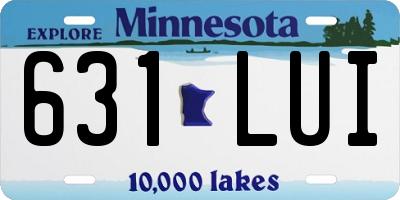 MN license plate 631LUI