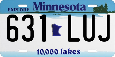 MN license plate 631LUJ