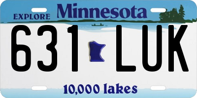MN license plate 631LUK
