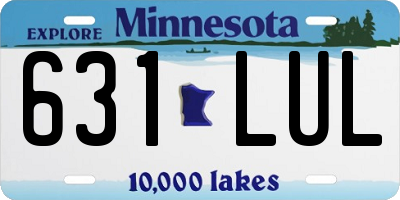 MN license plate 631LUL