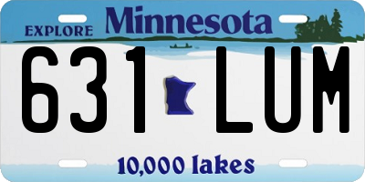 MN license plate 631LUM