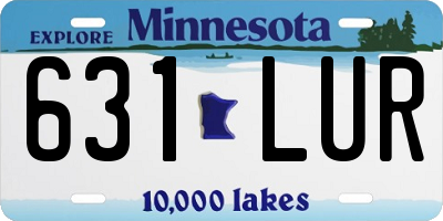 MN license plate 631LUR