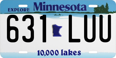 MN license plate 631LUU