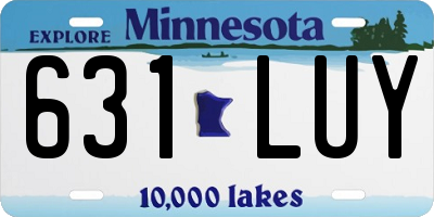 MN license plate 631LUY