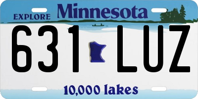MN license plate 631LUZ