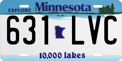 MN license plate 631LVC