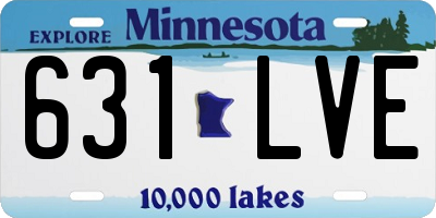 MN license plate 631LVE