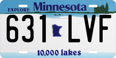 MN license plate 631LVF