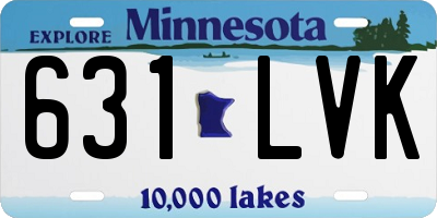 MN license plate 631LVK