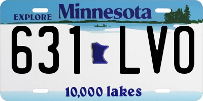 MN license plate 631LVO