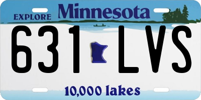 MN license plate 631LVS