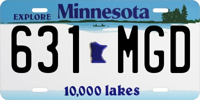 MN license plate 631MGD