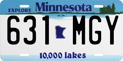 MN license plate 631MGY