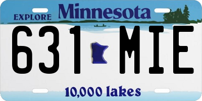 MN license plate 631MIE