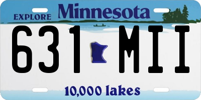 MN license plate 631MII