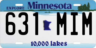 MN license plate 631MIM