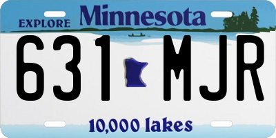 MN license plate 631MJR