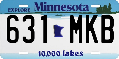 MN license plate 631MKB