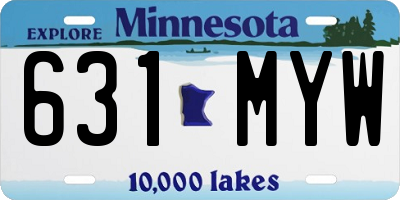 MN license plate 631MYW