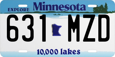 MN license plate 631MZD