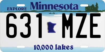 MN license plate 631MZE