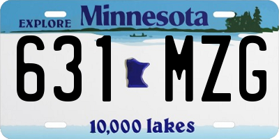MN license plate 631MZG