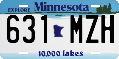 MN license plate 631MZH