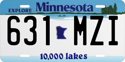 MN license plate 631MZI