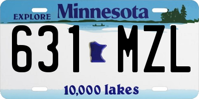MN license plate 631MZL
