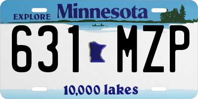 MN license plate 631MZP