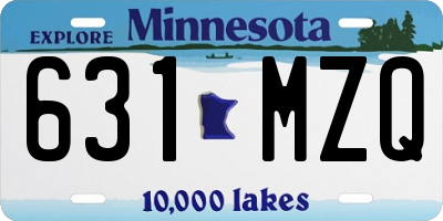 MN license plate 631MZQ