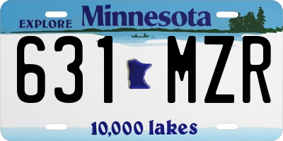 MN license plate 631MZR