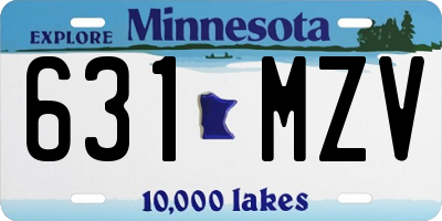 MN license plate 631MZV