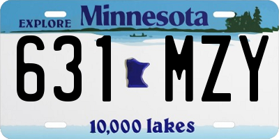 MN license plate 631MZY