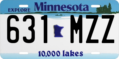 MN license plate 631MZZ