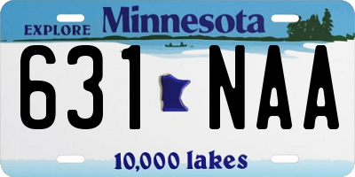 MN license plate 631NAA