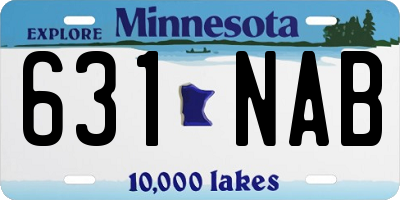 MN license plate 631NAB