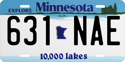 MN license plate 631NAE