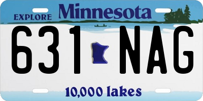 MN license plate 631NAG