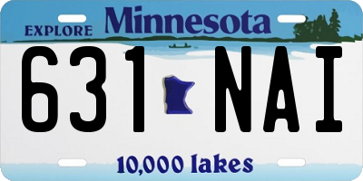 MN license plate 631NAI