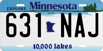 MN license plate 631NAJ