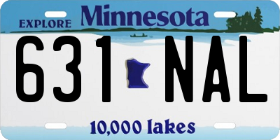 MN license plate 631NAL
