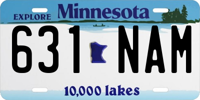 MN license plate 631NAM
