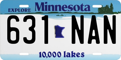 MN license plate 631NAN