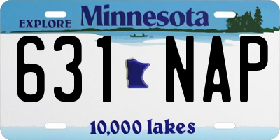 MN license plate 631NAP